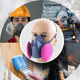 RANKSING Reusable Respirator 7502 with 2 Packs 2097, Half Facepiece Gas Mask for Dust/Organic Vapors/Smells/Fumes/Sawdust/Asbestos for RANKSING