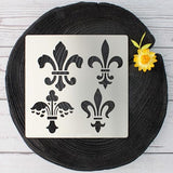 Aleks Melnyk No.251 Metal Stencil, Fleurs de LYS Symbole, French Fleur-de-lis, Lily Flower, Ornament, Vintage, Patterns, Template for Wood Burning, Aleks Melnyk