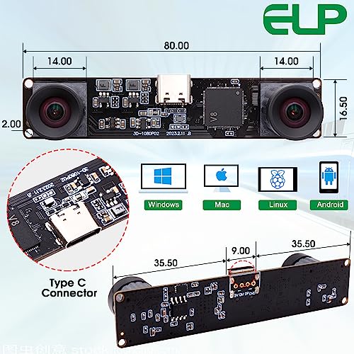 ELP 4MP Dual Lens USB Camera Synchronization PC Camera High Speed 1080P 60fps Lightburn Camera Binocular Webcam Board Mini UVC USB2.0 Laser Engraver - WoodArtSupply