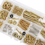 Electric Guitar Screw Kit Multiple Sizes Guitar Metal Repairing Tool Kit with Screws Washers and Springs Repair Fasteners(gold) Walfront