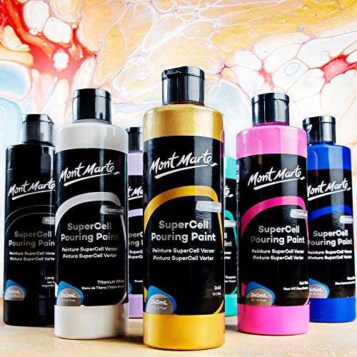 MONT MARTE SuperCell Pouring Paint 240ml - Gold - WoodArtSupply