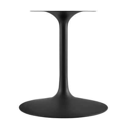 Modway Lippa 60" Oval-Shaped Mid-Century Modern Dining Table with Walnut Top and Black Base