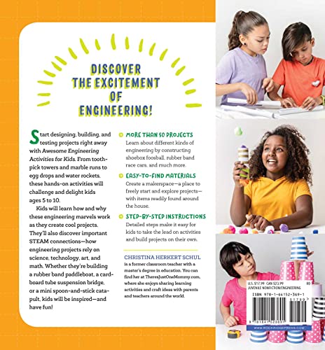 Awesome Engineering Activities for Kids: 50+ Exciting STEAM Projects to Design and Build (Awesome STEAM Activities for Kids) - WoodArtSupply