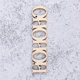 Amosfun 20pcs Unfinished Wood Ornament Wood Letter Ho Cutout Pieces DIY Craft Pendant for Xmas Tree Festive Hanging Decoration Amosfun