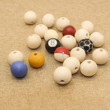 THYSSEN 500pcs 20mm Wood Beads Crafts Natural Round Unfinished Loose Beads are Used to Make DIY Wooden Beads Garlands, Home Decoration THYSSEN