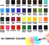 PENTRISTA Watercolor Paint set, 36 Colors Premium Solid Watercolor Half Pans in Tin Box, 1 refillable Water Brush Pen, Art Pigment Kit Perfect for PENTRISTA