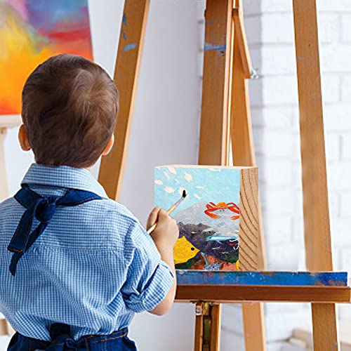 YOUEON 12 Pack Unfinished Wood Blocks for Art and Crafts, 4 X 4 X 1 Inch MDF Wood Board Wood Square Blocks Craft Panels Great for Crafts, Painting, Youeon