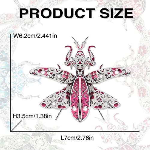 Piececool 3D Metal Model Kits, Mini Mantis - Metal Model Building Kits DIY Assembling Handcraft Kits 3D Puzzles for Adults, Best Gifts Piececool