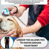 Lchkrep Men's Waterproof Apron Black, Lightweight Vinyl Aprons Rubber Apron for Dishwashing, Butcher, Dog Grooming, Fish Cleaning Industrial Lchkrep