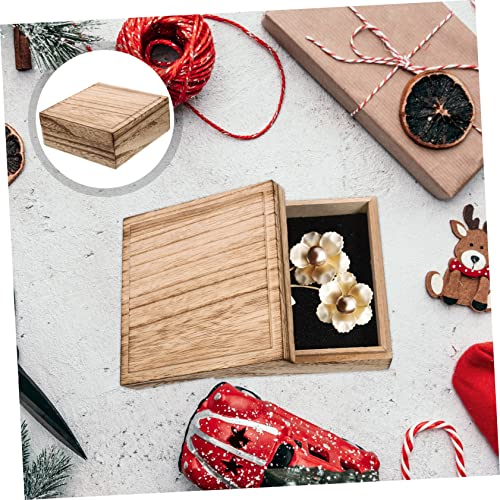 NOLITOY 3pcs Box Vintage Wooden Jewelry Box Wooden Jewelry Organizer Wood Jewelry Container Unfinished Wood Treasure Vintage Jewelry Case Wood NOLITOY