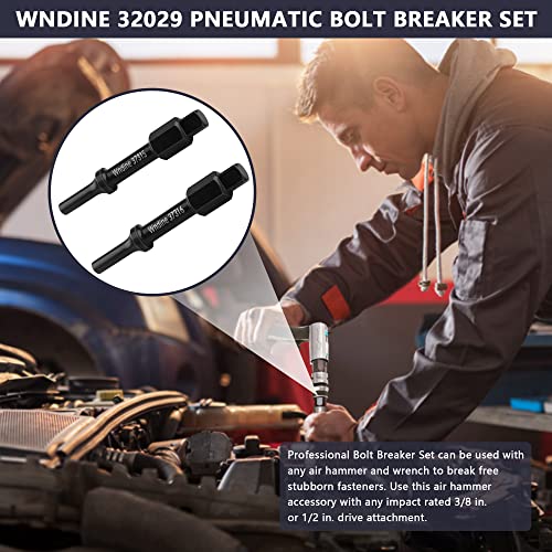 32029 Pneumatic Bolt Breaker Set, Pneumatic Bolt Breaker Set 37315 & 37316, helps remove seized and frozen bolts and nuts. Designed to be used with a Wndine