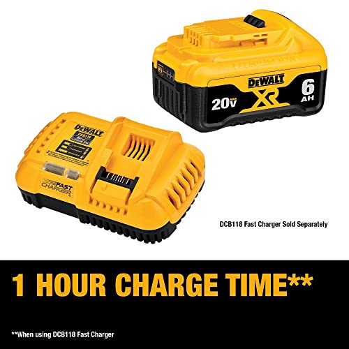 DEWALT 20V MAX Battery, Premium 6.0Ah (DCB206) DEWALT