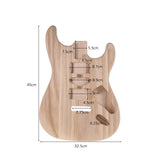 Btuty ST01-TM Unfinished Handcrafted Guitar Body Candlenut Wood Electric Guitar Body Guitar Barrel Replacement Parts Btuty
