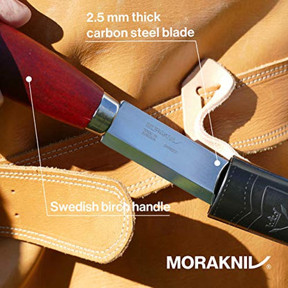 Morakniv Classic No. 3 Carbon Steel Craft Knife for Wood Carving and Crafting With Sheath, 5.3 Inch - WoodArtSupply