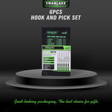 SWANLAKE Pick and Hook Set, Pick Tool Set for Car Auto Oil Seal/O-Ring Seal Gasket Pick Mini Hooks Puller Remover (6PCS) SWANLAKE GARDEN TOOLS