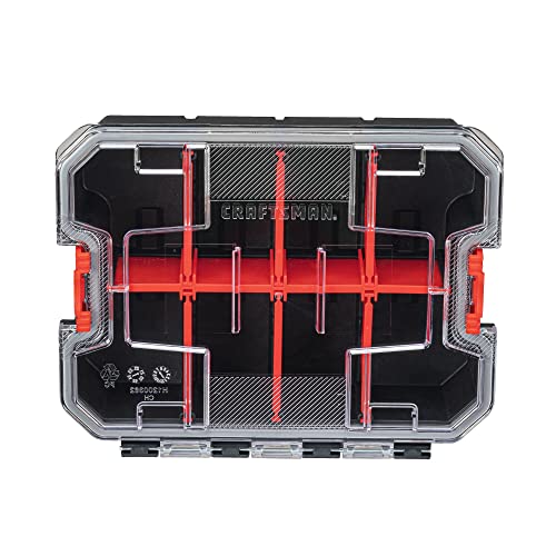 CRAFTSMAN VERSASTACK Storage Organizer, Small Parts Organizer, 8 Compartments, Lid Includes Secure Latch (CMST17827) Craftsman
