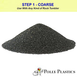 Polly Plastics Rock Tumbler Grit and Polish Refill Media Kit | 4-Steps Supplies for Tumbling and Polishing Stones and Gems | Professionals Adults and Polly Plastics