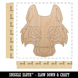 Wolf Head Unfinished Wood Shape Piece Cutout for DIY Craft Projects - 1/4 Inch Thick - 6.25 Inch Size Sniggle Sloth