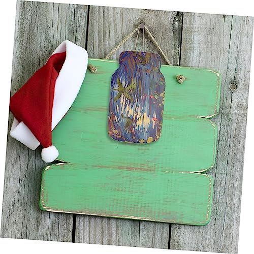 OHPHCALL 24pcs Board Signage Mason jar Wooden Pieces Unfinished Wood DIY Crafts Wooden Pendant Blank Wooden Sign Crafts Wood Ornaments for Crafts OHPHCALL