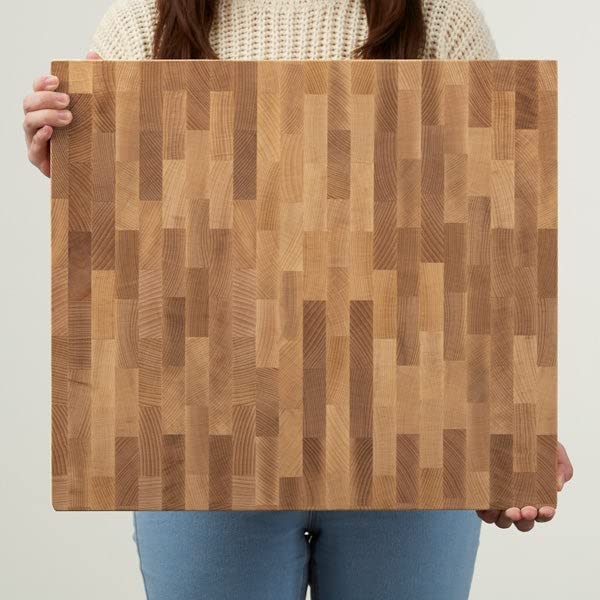 Personalization Universe Laurel Wreath Personalized Butcher Block Cutting Board, Custom Engraved Wood Cutting Board for Kitchen, First Home, House Personalization Universe