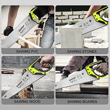 14 in. Pro Hand Saw, 11 TPI Fine-Cut Soft-Grip Hardpoint Handsaw Perfect for Sawing, Trimming, Gardening, Cutting Wood, Drywall, Plastic Pipes, Sharp QYQRQF