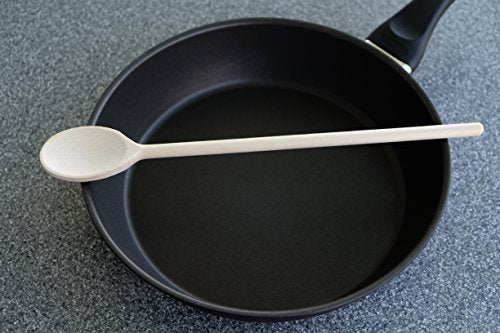 12 Inch Long Wooden Spoons for Cooking - Oval Wood Mixing Spoons for Baking, Cooking, Stirring - Sauce Spoons Made of Natural Beechwood - Set of 4 BICB