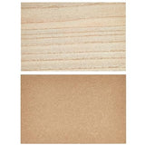 Bright Creations Unfinished Wood Rectangles for Crafts (6x4 in, 4 Pack) Bright Creations