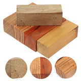 COHEALI 5pcs Carved Wood Kits Wooden Carving Seal Whittling DIY Wood Stamp Wood Square Block Unfinished Wood Whittling Blocks Decorating Tools Square COHEALI
