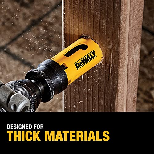 DEWALT Hole Saw Kit, Standard Electrician's Set, Bi-Metal (D180002) , Yellow - WoodArtSupply