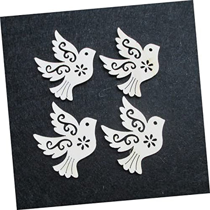 NOLITOY 10pcs House Accessories for Home Embellishments for Crafting Home Decoration Hand Decor Unfinished Wooden Birds Wood Piece Ornament Wooden