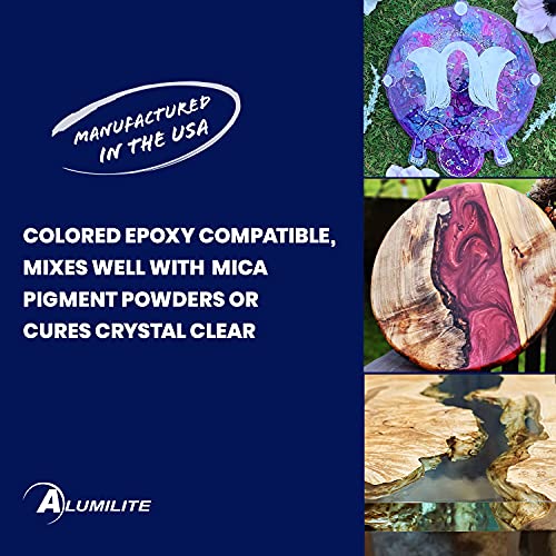 Alumilite Amazing Deep Pour Epoxy [1 gal A + 0.5 gal B(1.5 gallon) 2 Part Kit] 2 inches Thick High-Gloss & Crystal Clear Liquid Glass for Casting Alumilite