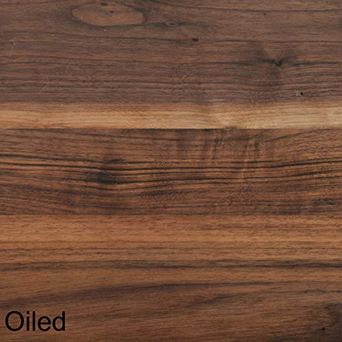 Home Soft Things Living North American Walnut Multi-Plank Unfinished Table, 48" x 28" x 1.5" to 2" with 18" Hairclip Legs Home Soft Things