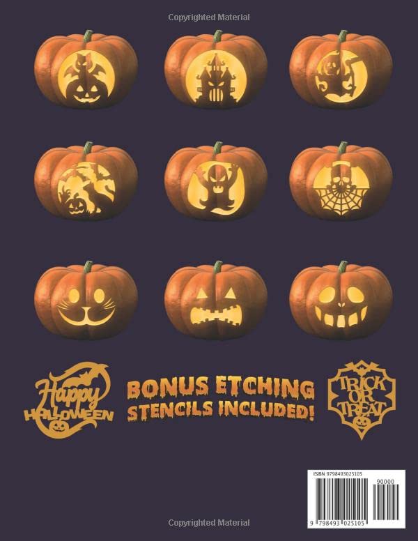 Pumpkin carving stencils: Over 130 Halloween jack olantern pumpkin designs. Including Witches, Cats, skulls, bats, ghosts, and so much more! (Best WoodArtSupply