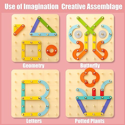 Montessori Toys for 2 3 4 Year Old,Puzzles Sensory Toys for Kids Ages 3-5,Preschool Autism Learning Activities Materials Toys,Peg STEM Toys Busy - WoodArtSupply