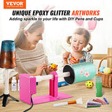 VEVOR Cup Turner for Crafts Tumbler, Tumbler Turner DIY Glitter Epoxy Resin Tumblers, Epoxy Pen Turner Attachment with Silent UL Motor Two-Way VEVOR