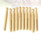 Healifty 10pcs Unfinished Wooden Peg Dolls Wooden Clothes pin Doll Peg Baby Doll Unfinished Clothespins Peg DIY Sticks Round Wooden clothespins Healifty