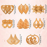 182 Pieces Wooden Dangle Earring Making Kit, Include 32 Pieces African Wood Drop Earring Pendant Unfinished Earrings Wood Charms with 100 Jump Ring Hicarer