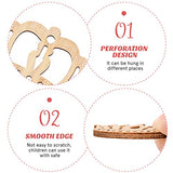 Amosfun 50pcs Cartoon Hollow Out Crown Shape Wooden Pieces Cutouts Craft Embellishments Wood Ornament Manual Accessories for DIY Art Amosfun