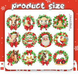 12 Pcs Christmas Diamond Painting Keychains Kit Double Sided DIY Cute Christmas Farm Animals Diamond Painting Keychains for Beginners Adults Art Demonwer