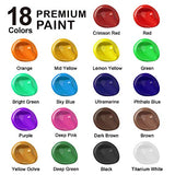 Shuttle Art Acrylic Paint, 18 Colors Acrylic Paint Pouches (120ml/4.06oz), Artist Grade Acrylic Paint Set, Rich Pigments, Non-Toxic for Artists, Shuttle Art