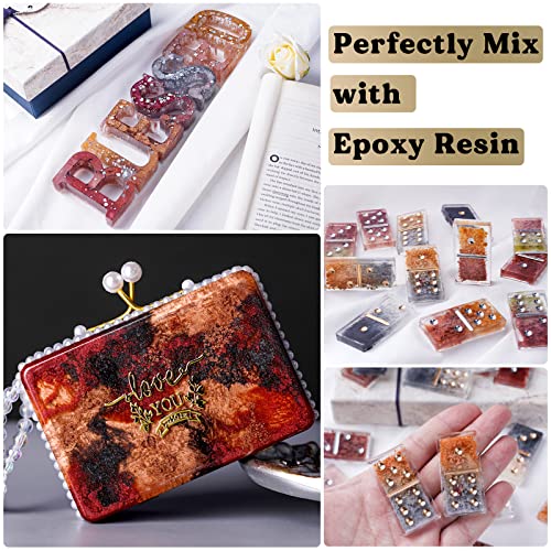 LET'S RESIN Metallic Alcohol Ink Set-24 Colors Metal Color Alcohol Based Resin Ink, High Concentrated & Shimmer Mixatives, Alcohol Paint for Epoxy - WoodArtSupply