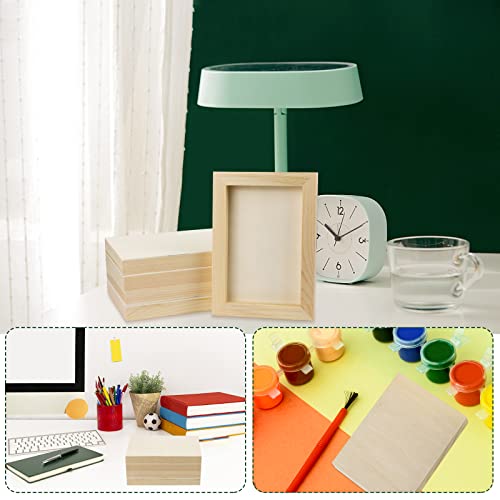 Bercoor 10 Pcs 5x7 Wood Panel Boards, Unfinished Wood Canvas Wooden for Painting, Arts, Pouring Use with Oils, Acrylics Bercoor