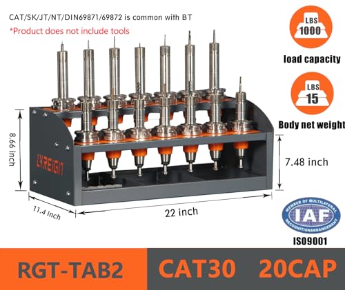 CAT 40 Tool Cart CNC， CNC Tool Holder on Desktop Randomly Placed， CNC Tool Carts Small， CNC Tool Cabinet， Easy and Convenient CNC Tool Storage CNC LYREIGN