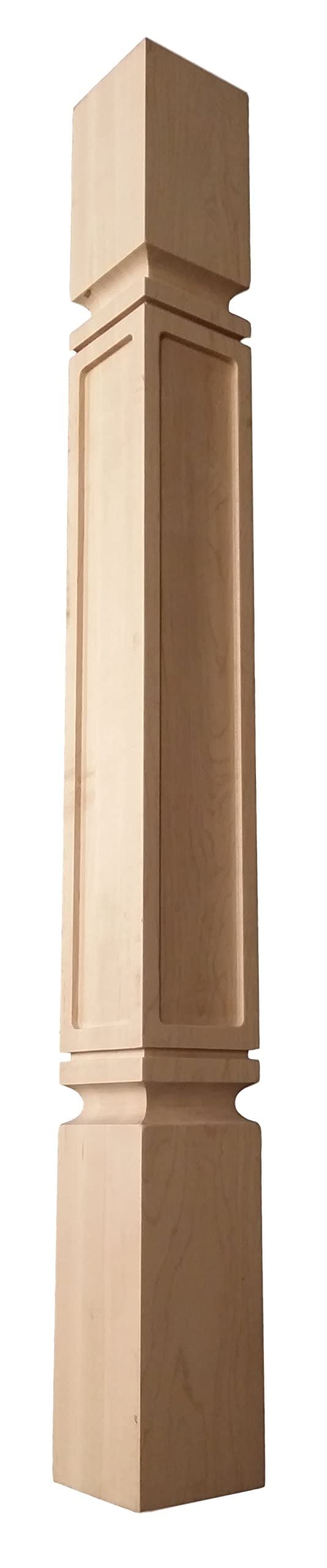 BingLTD - 36" Rubberwood Unfinished Hardwood Island Table Leg Post - 1 PC (K22300-FW-RW) - WoodArtSupply