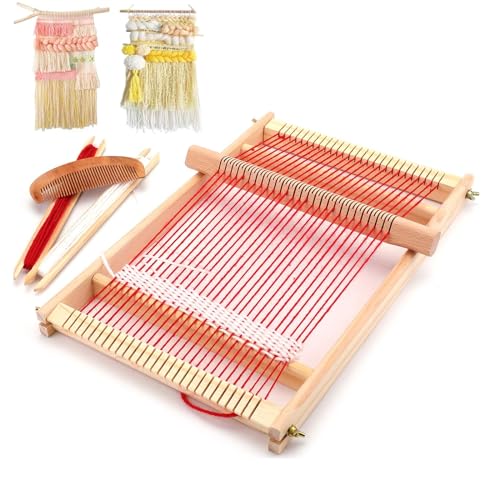 UYISMML DIY Wooden Weaving Loom Kit, Wooden Multi-Craft Weaving Loom Large Frame, DIY Suit Wooden Multifunctional Handcraft Weaving Looms, The Best UYISMML