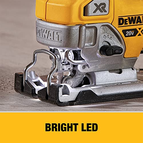 DEWALT 20V MAX Jig Saw, Cordless, Barrel Grip, 3,200 Blade Speed, Bare Tool Only (DCS335B) DEWALT