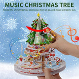 Hallisun 3D Puzzles for Kids and Adults, Merry Christmas Playground Tree DIY Jigsaw Puzzle Kit, Handmade Music Box Craft Kits, STEM Educational Toys Hallisun