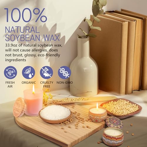 Candle Making Kit, Beeswax Scented Candles Supplies Arts and Crafts for  Adults and Teens Gift Set for Women Including Fragrance, Soy Wax, Cotton