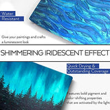 Iridescent Acrylic Paint, Set of 16 Chameleon Colors 60ml 2 OZ Bottles, High Viscosity Shimmer Paint, Non-Toxic and Fade-Resistant for Artists, HissiCo