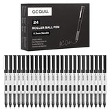 GC QUILL Rollerball Pens, Pack of 24, 0.5mm Black Liquid Ink Pens for Bullet Journaling, Fine Point Rollerball, Office Supplies for Writing, Taking GC QUILL